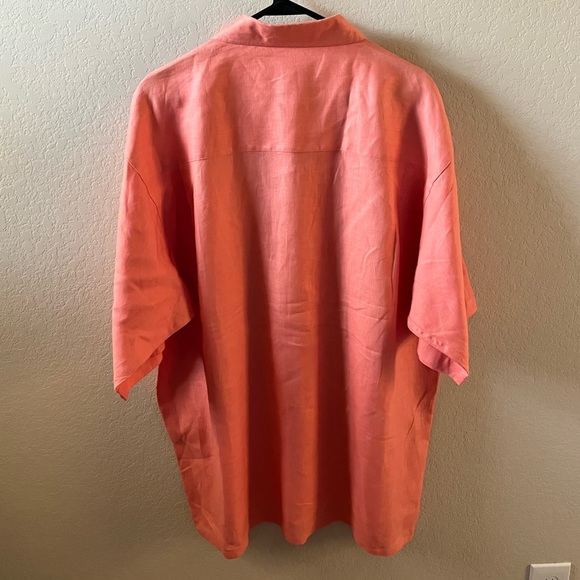 Visitor Men’s Linen Shirt | 2XLT | Mamey | Short Sleeve | Big & Tall | Like New - Picture 4 of 4